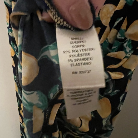 Plus Navy Dress with Lemons - Picture 4 of 4